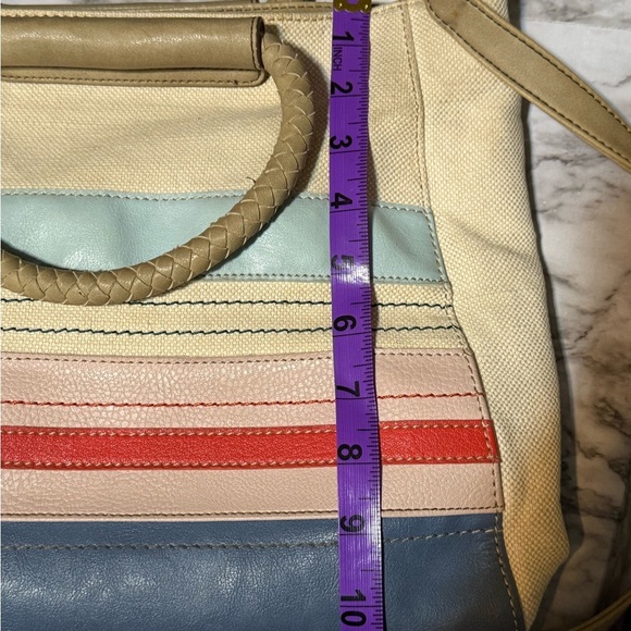 Multicolor Striped Women's Handbag - Picture 8 of 12